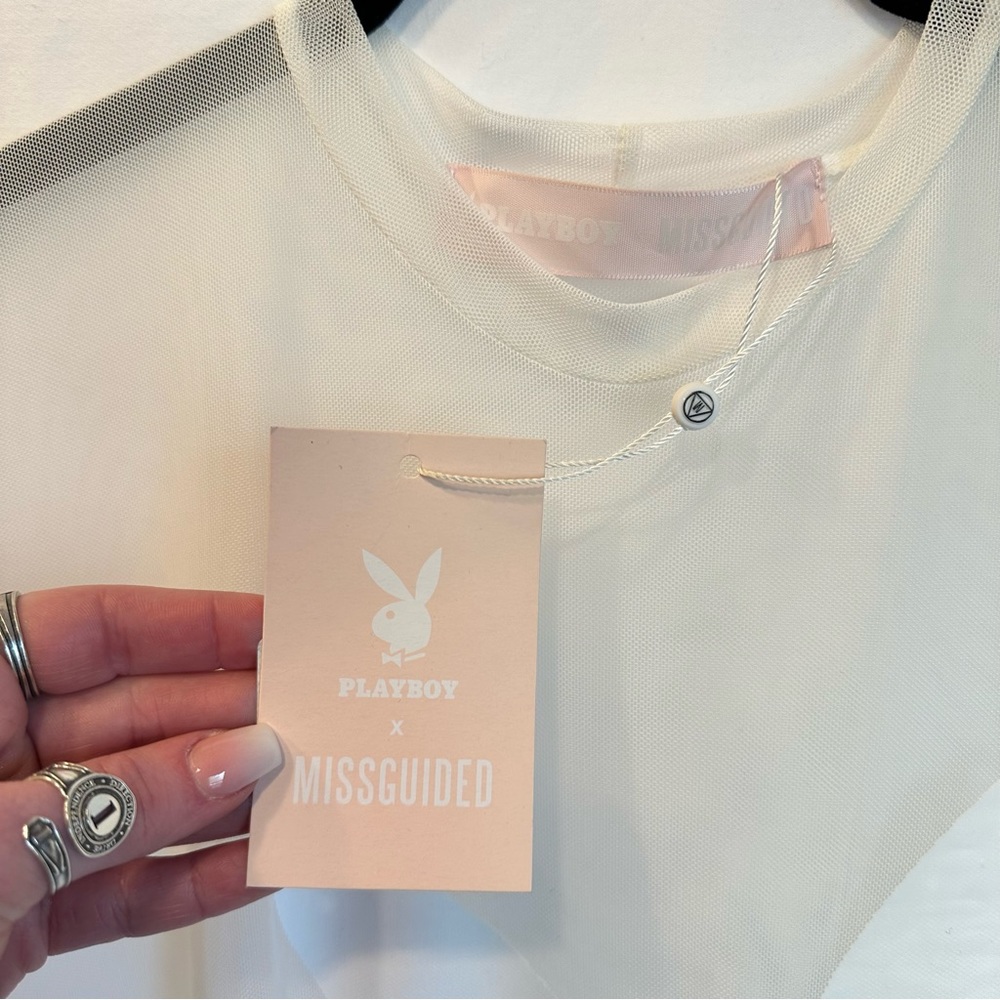 Playboy Mesh T Shirt Dress Gem